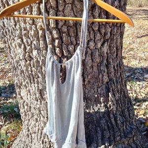 Express Metallic Print Halterin in size S